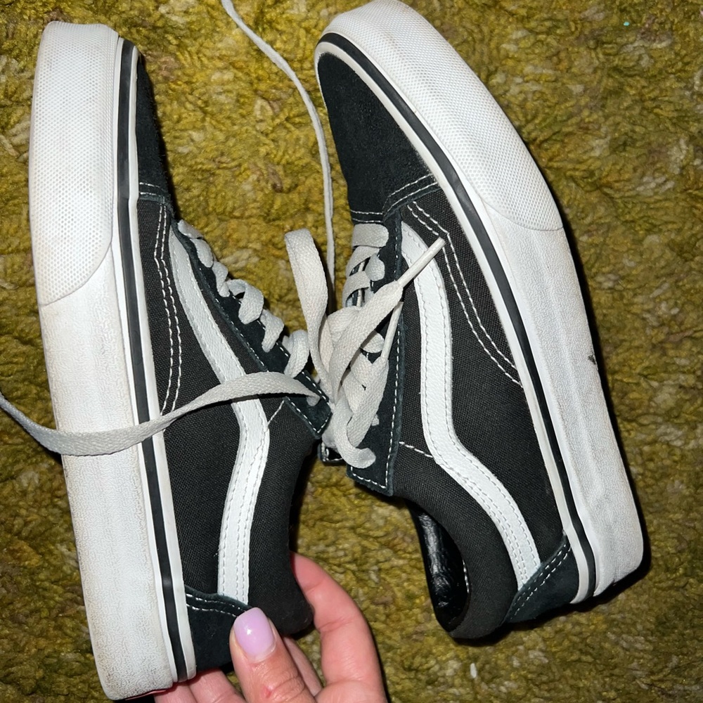 Vans white & black, og.